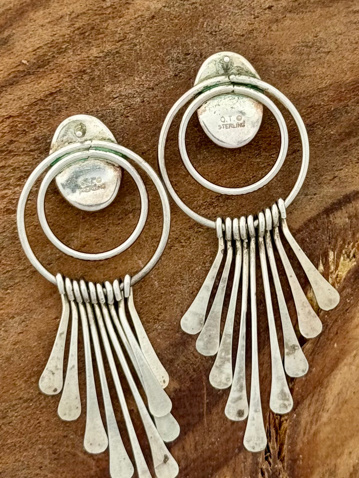 Antique Store Find – Hopi Trade Inlay Chandelier Earrings (1970s–1980s) -Artist QT