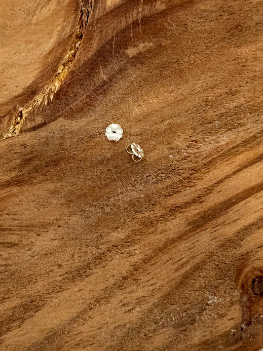 Sterling Silver Small Earring Clutches (pair) 5mm