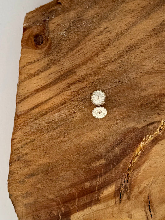 Sterling Silver Large Earring Back Clutches (pair) -10mm