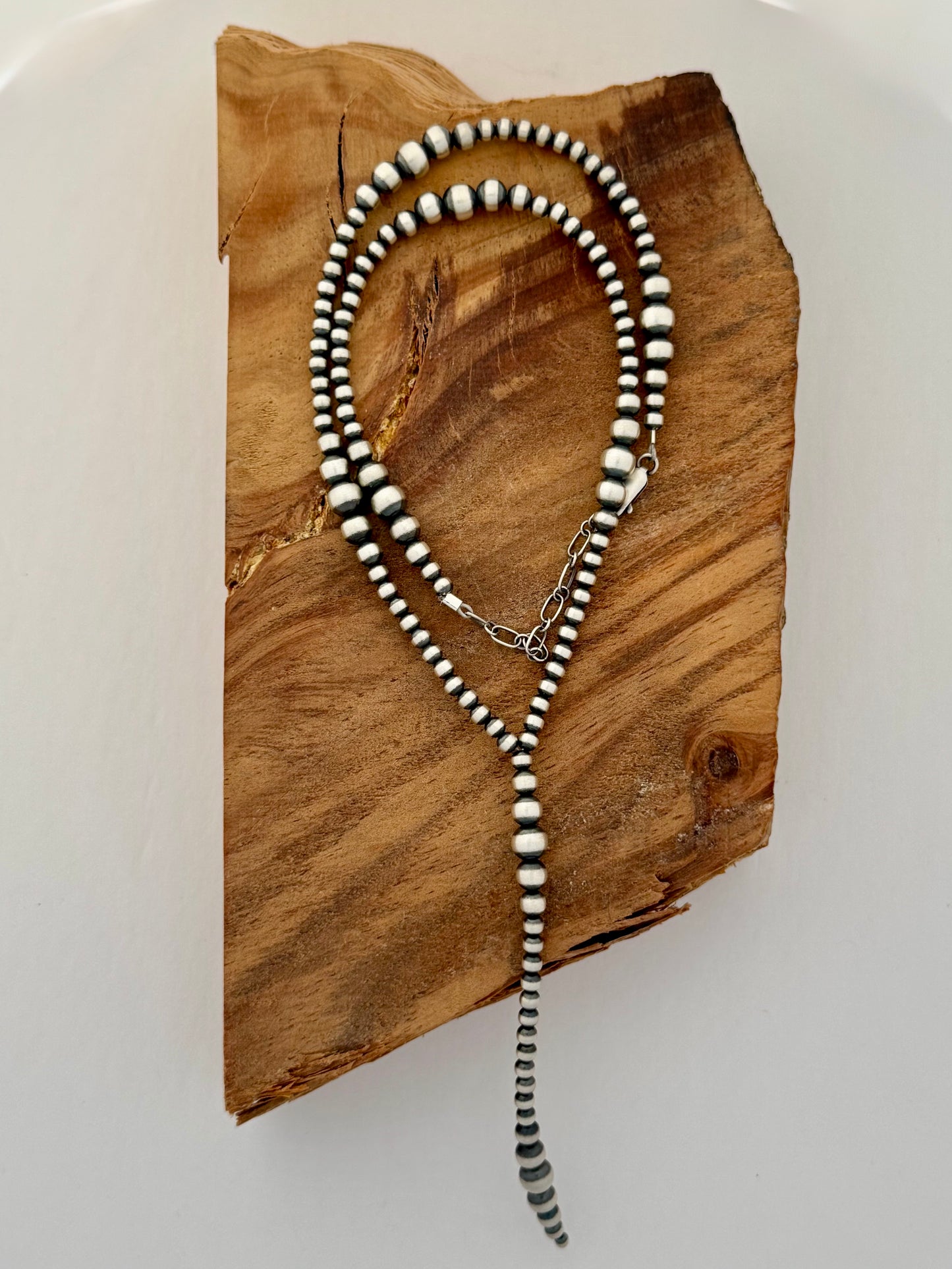 Oxy Bead Lariat Necklace - Length 18"