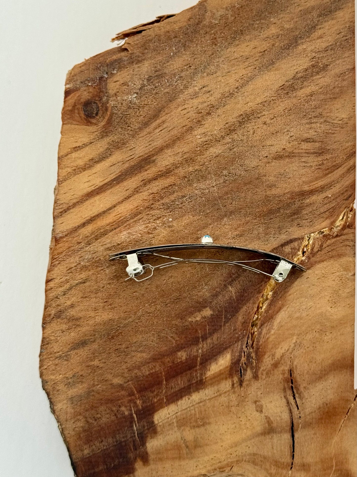 Sterling Silver Hair Barrette with Turquoise