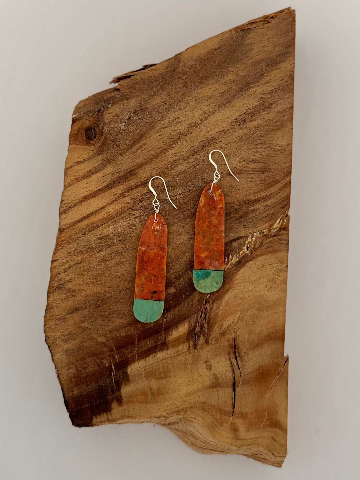 Spiny Oyster with Turquoise Slabs - Sterling Silver - Native Handmade
