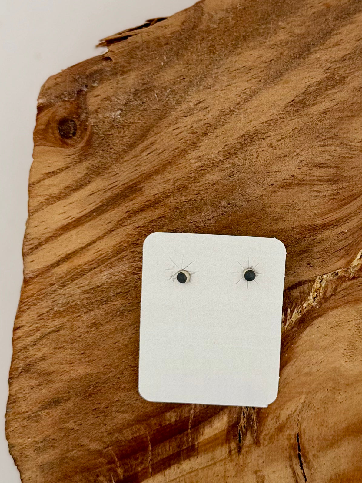 Small oxybead stud earrings - Sterling Silver
