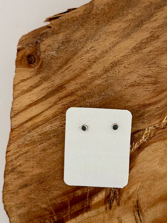 Small oxybead stud earrings - Sterling Silver
