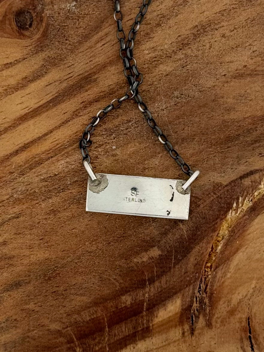 Cotton Candy Bar Necklace - Sterling Silver - Native Handmade - Steve Francisco (artist)