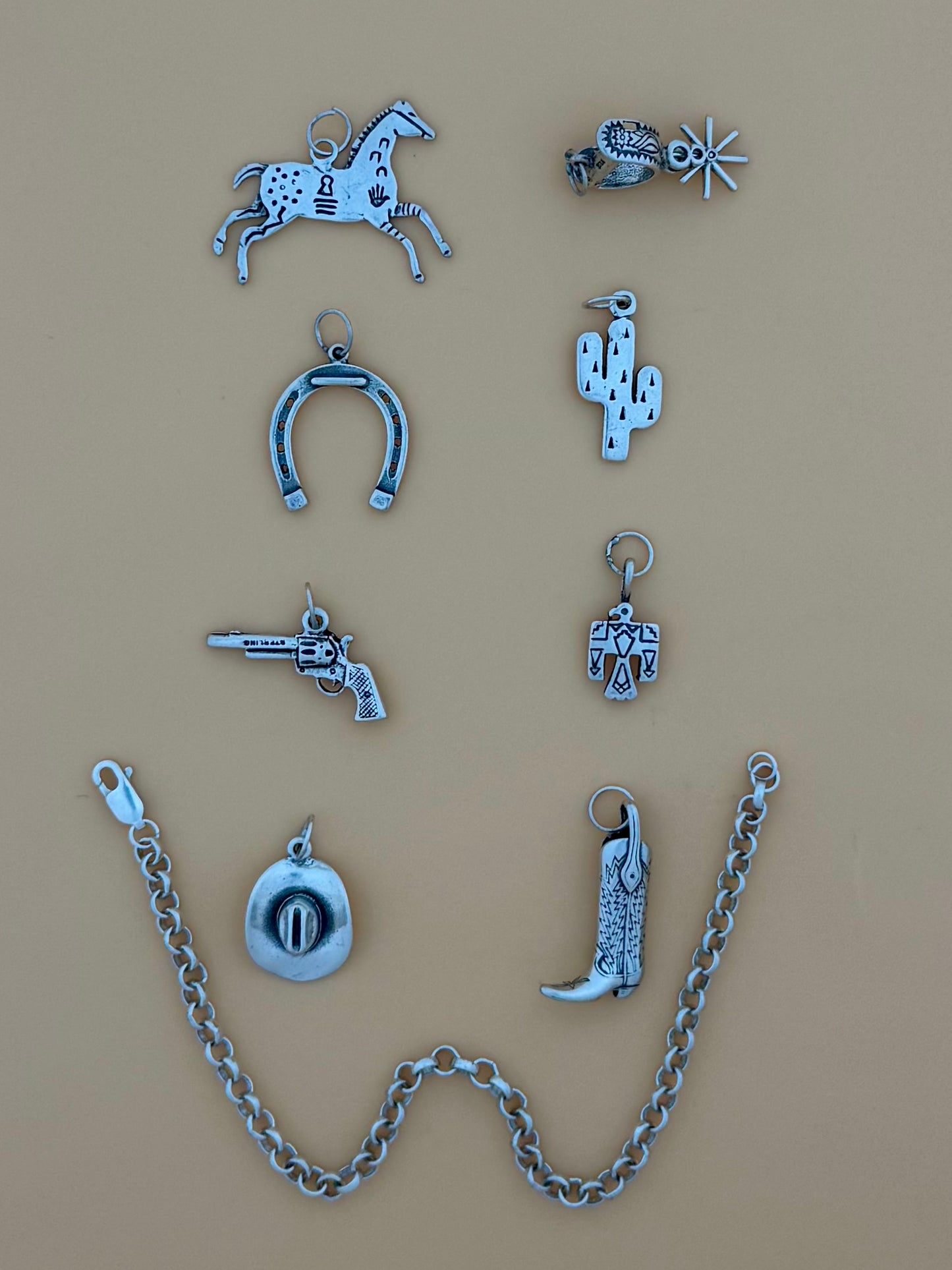 Cactus Charm - Sterling Silver