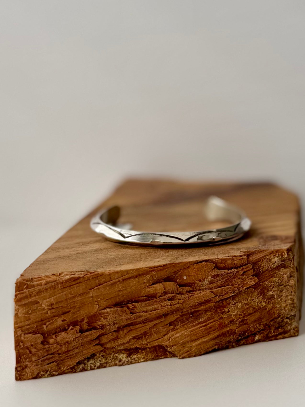 Cuff Bracelet with Design- Sterling Silver