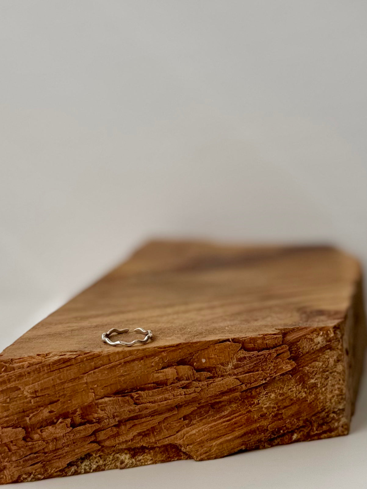 Wave Pattern Toe Ring - Sterling Silver