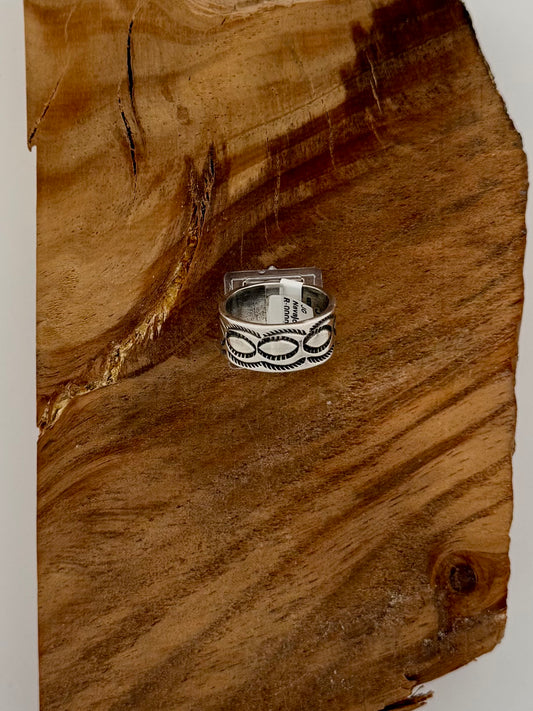 Cigar Band Ring - Native Handmade - JG (Artist) - Size 11.5