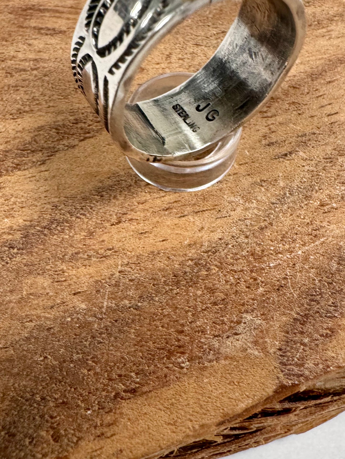 Cigar Band Ring - Native Handmade - JG (Artist) - Size 11.5
