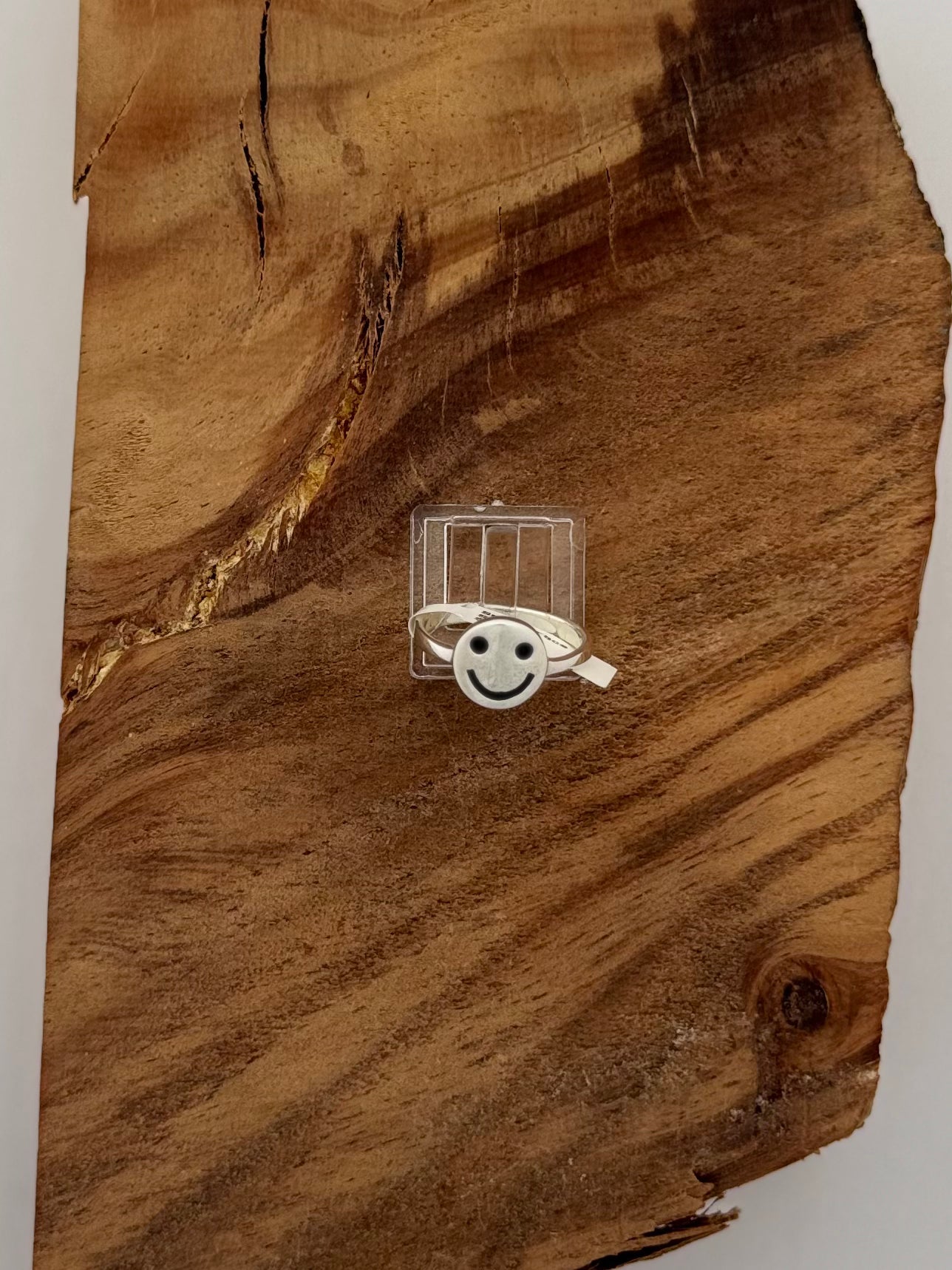 Sterling Silver Smiley Face Ring - Size 8.5