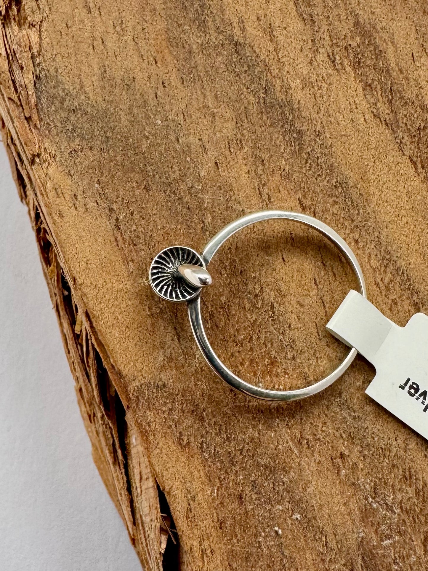 Sterling Silver Mushroom Ring