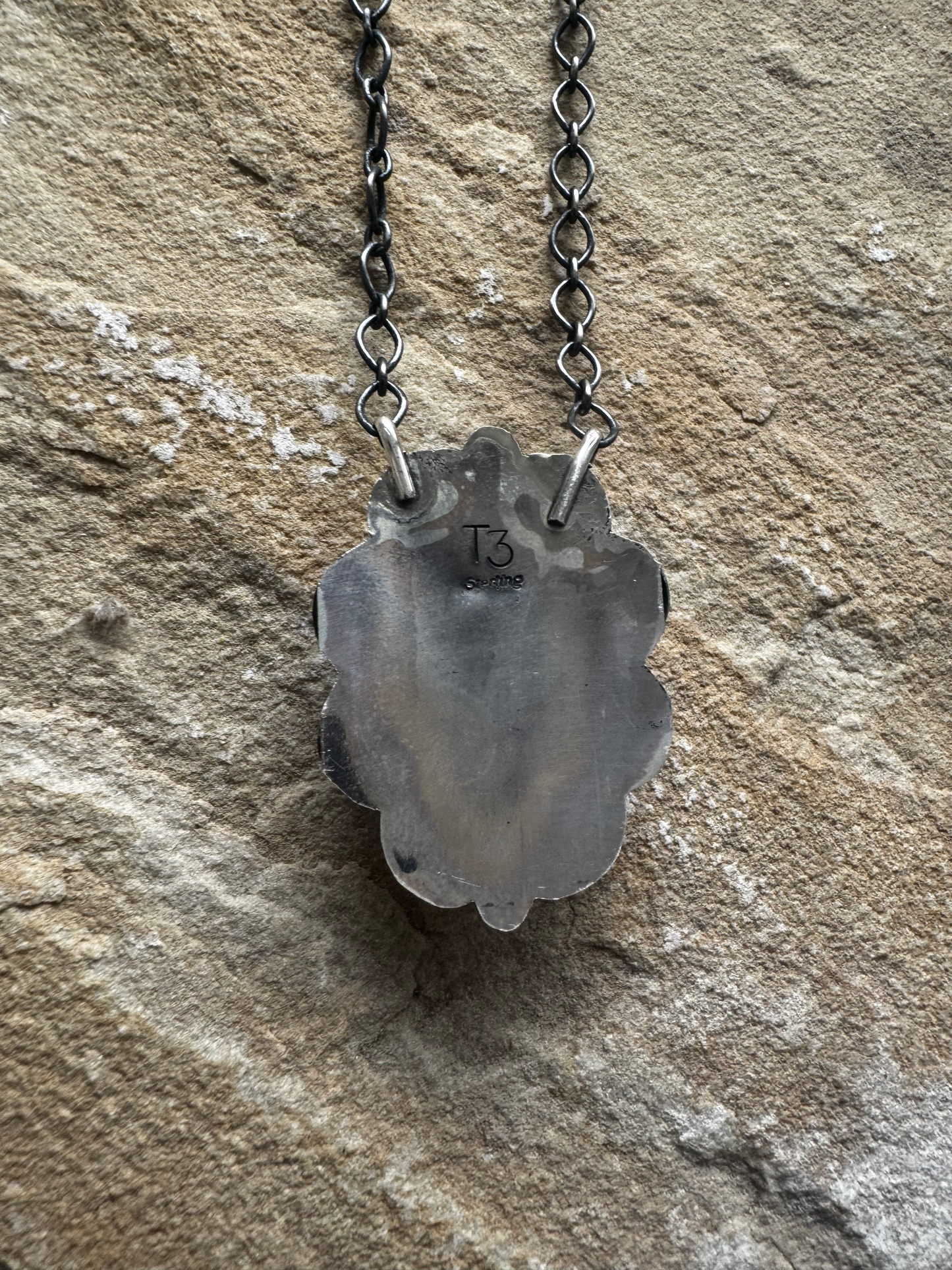 Necklace - Red Spiny Oyster - Sterling Silver - Native Handmade - Tia Long