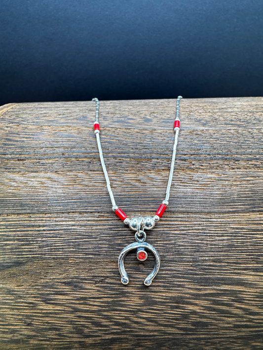 Horseshoe Liquid Sterling Silver Necklace