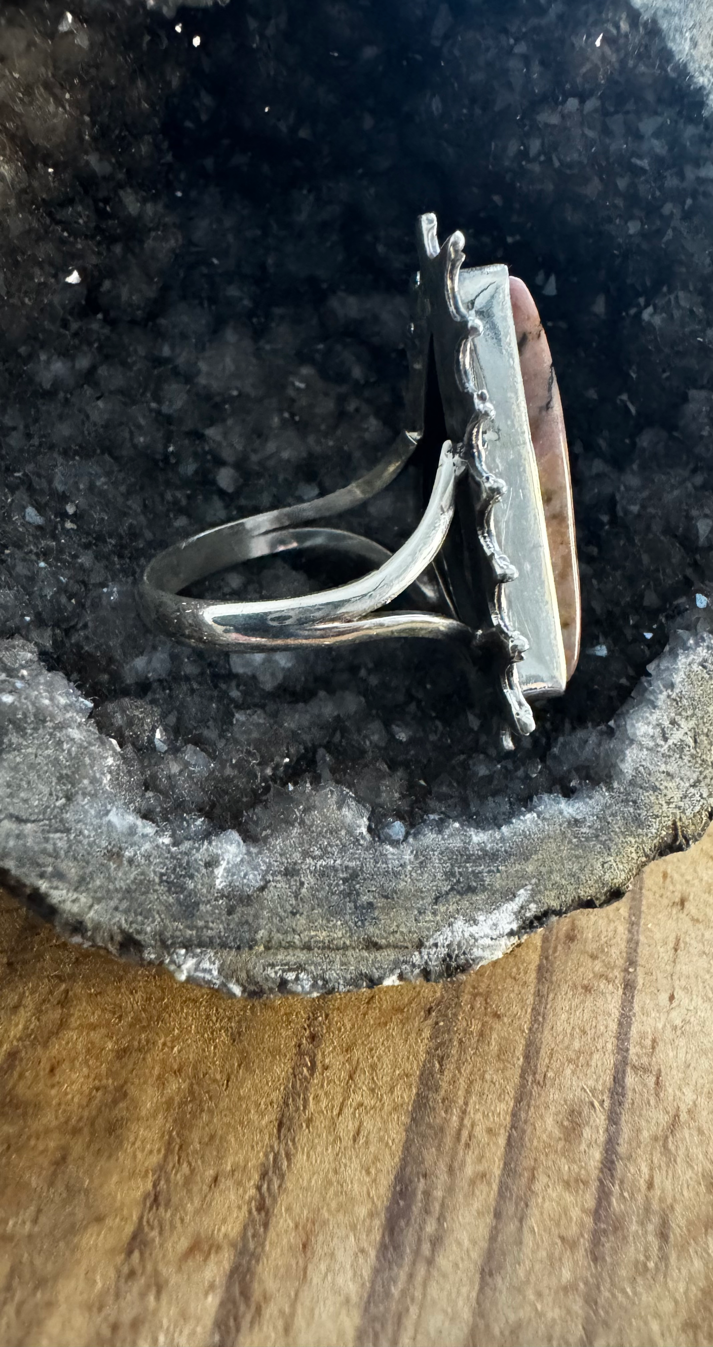 Rhodonite - Sterling Silver - Size 8.5