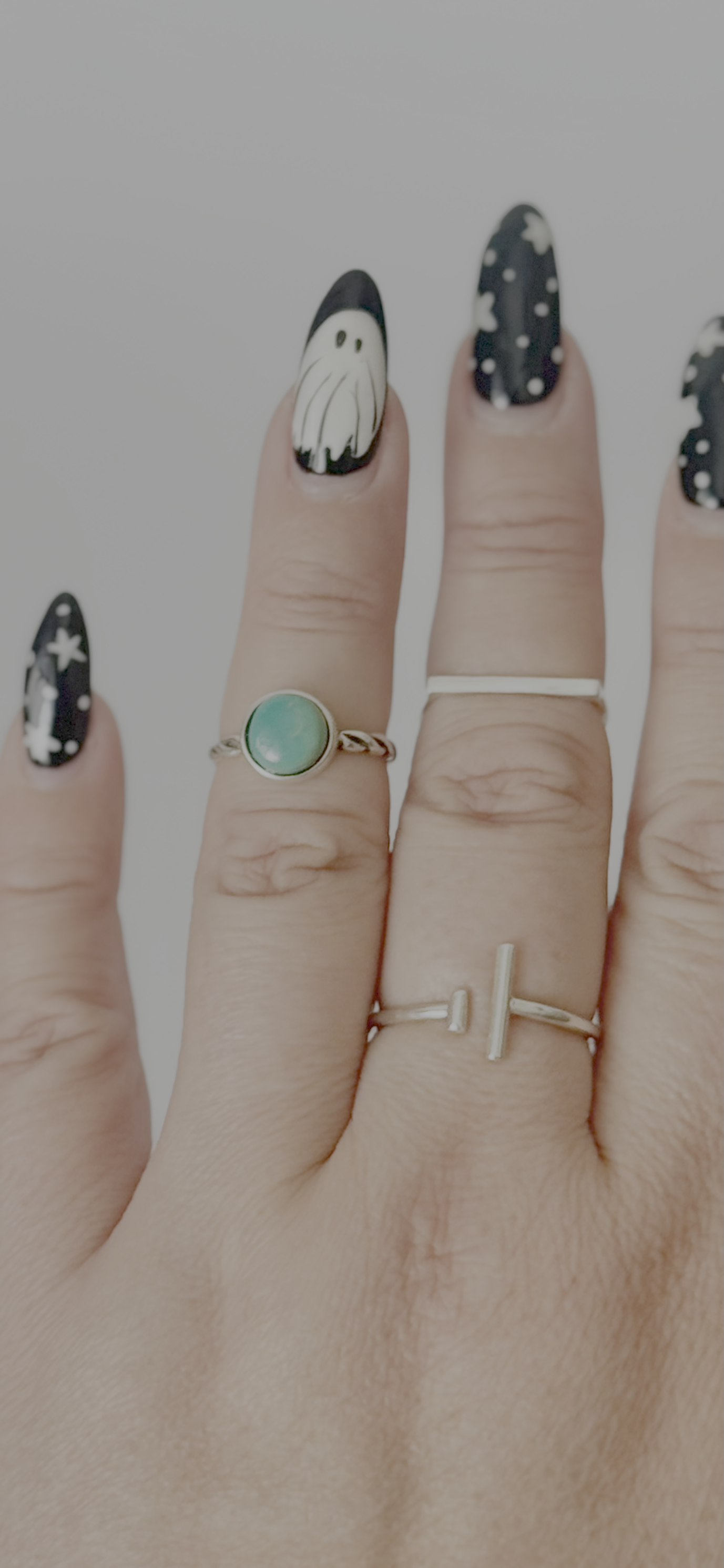 Kingman Turquoise Round Ring - Sterling Silver - Size 5.5
