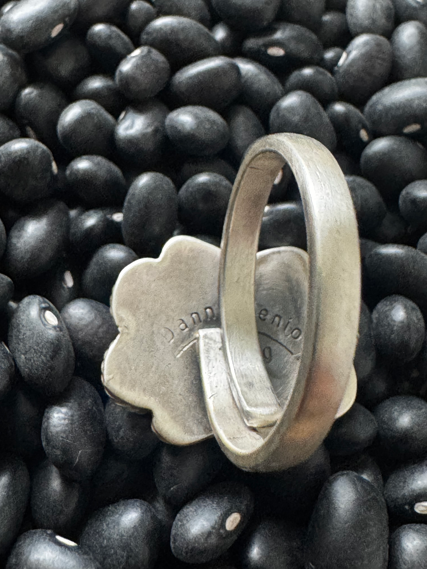 Oval Ring - Palomino Turquoise - Sterling Silver - Native Handmade - Dan Henio (artist) - Size Adjustable