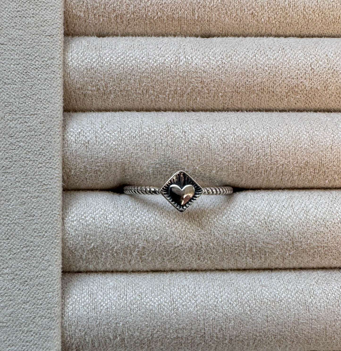 Heart Shaped Plain Ring - Sterling Silver