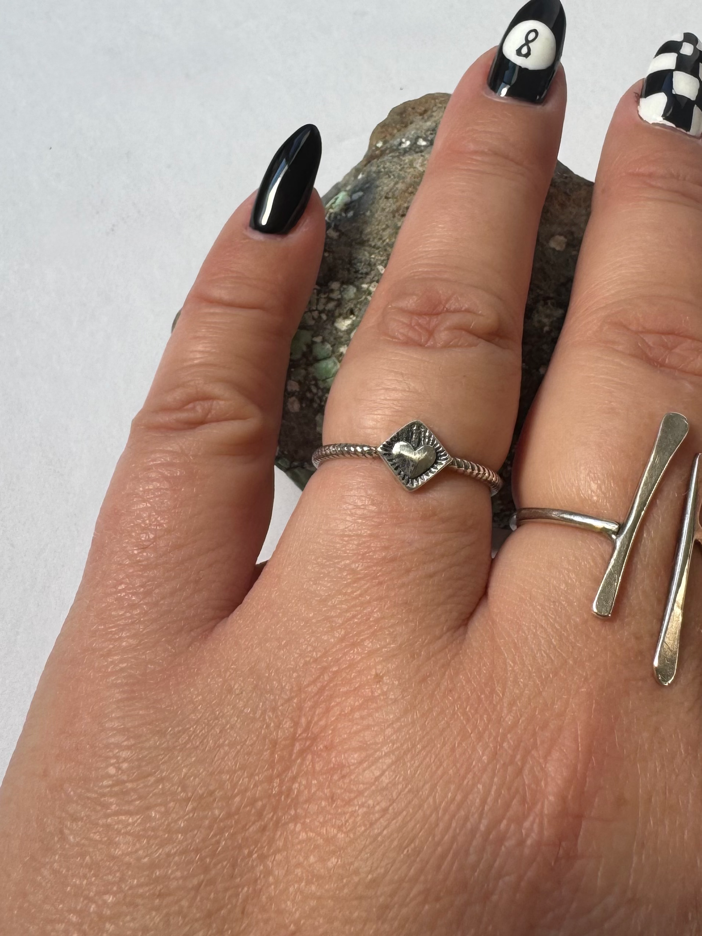 Heart Shaped Plain Ring - Sterling Silver