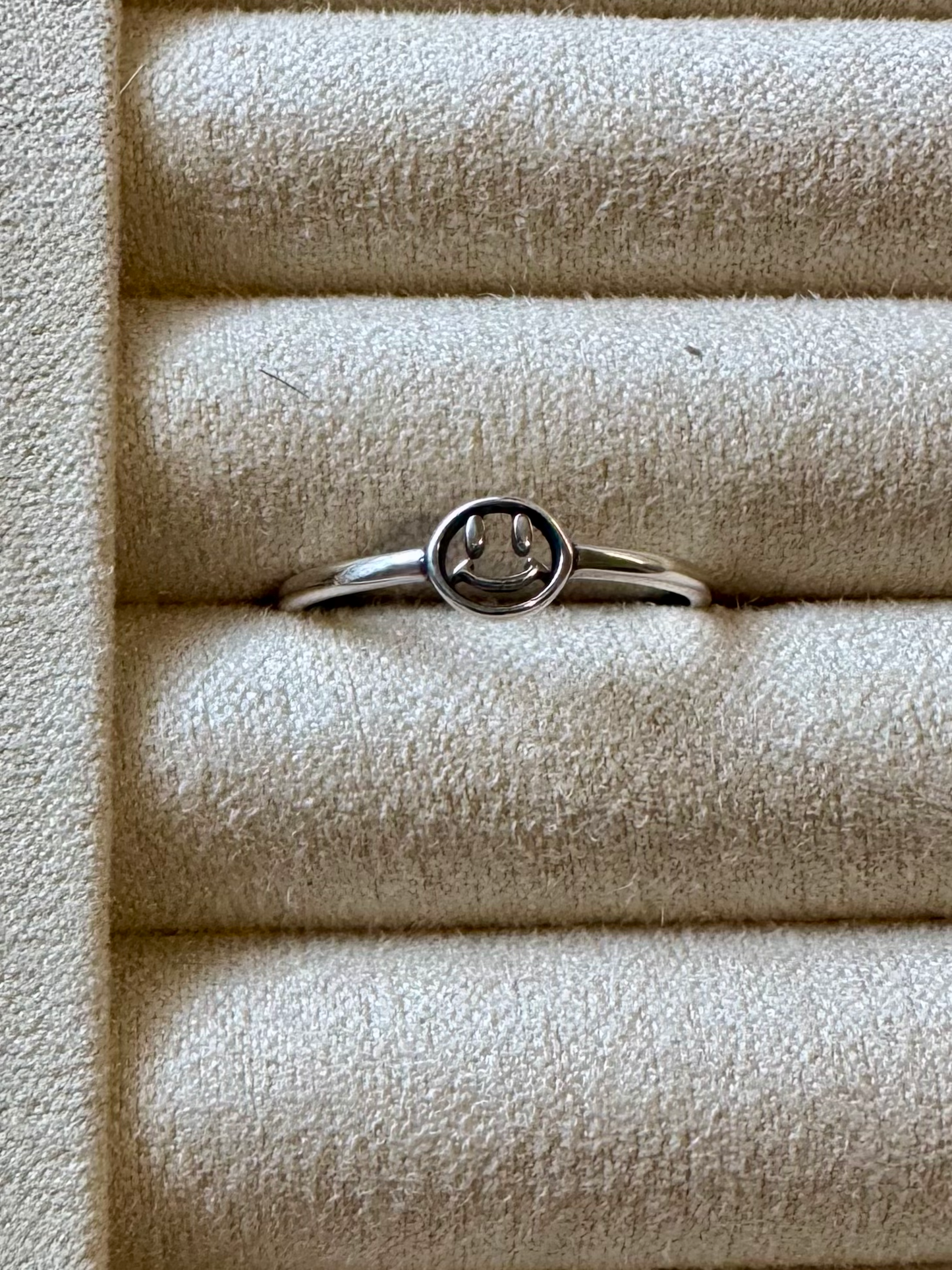 Happy Face Ring - Sterling Silver