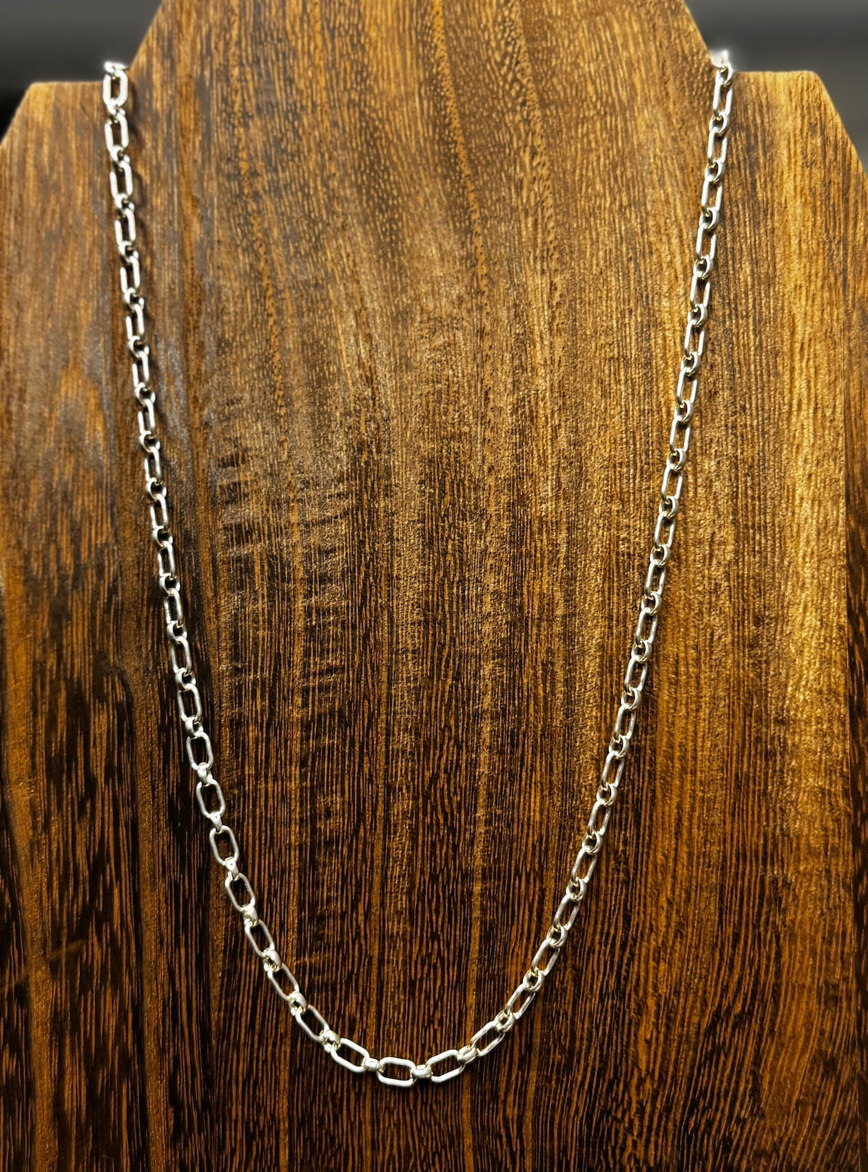 Thick Oval Chain Link - Sterling Silver - 19" Length