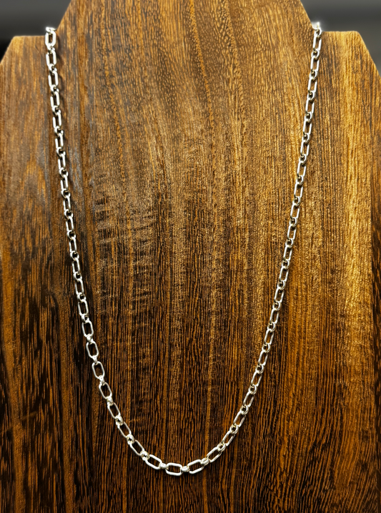 Thick Oval Chain Link - Sterling Silver - 19" Length