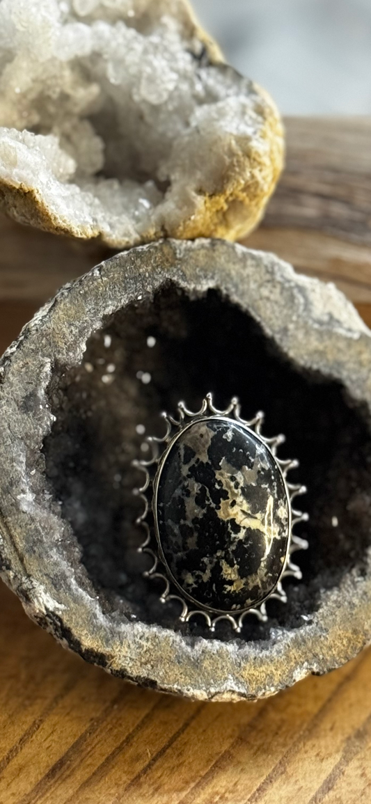 Ring - Wild Horse Jasper - Sterling Silver - Size 8